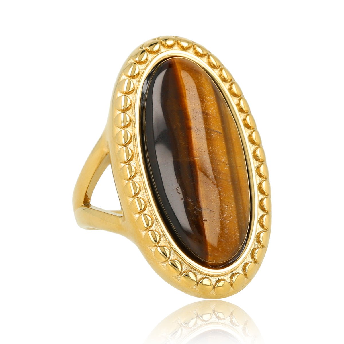 Statement ring met Tiger Eye - My Bendel - My Bendel