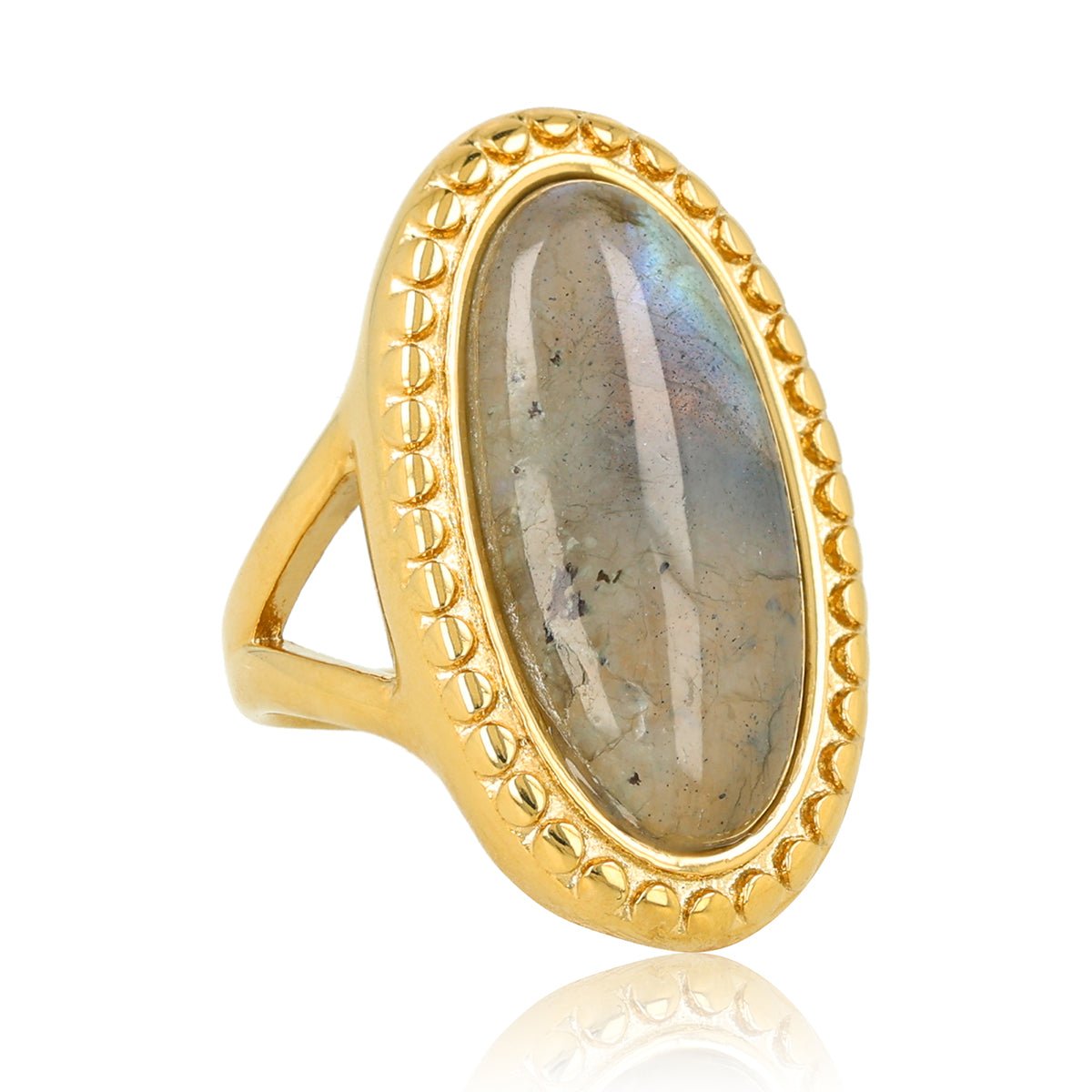Statement ring met Labradorite - My Bendel - My Bendel