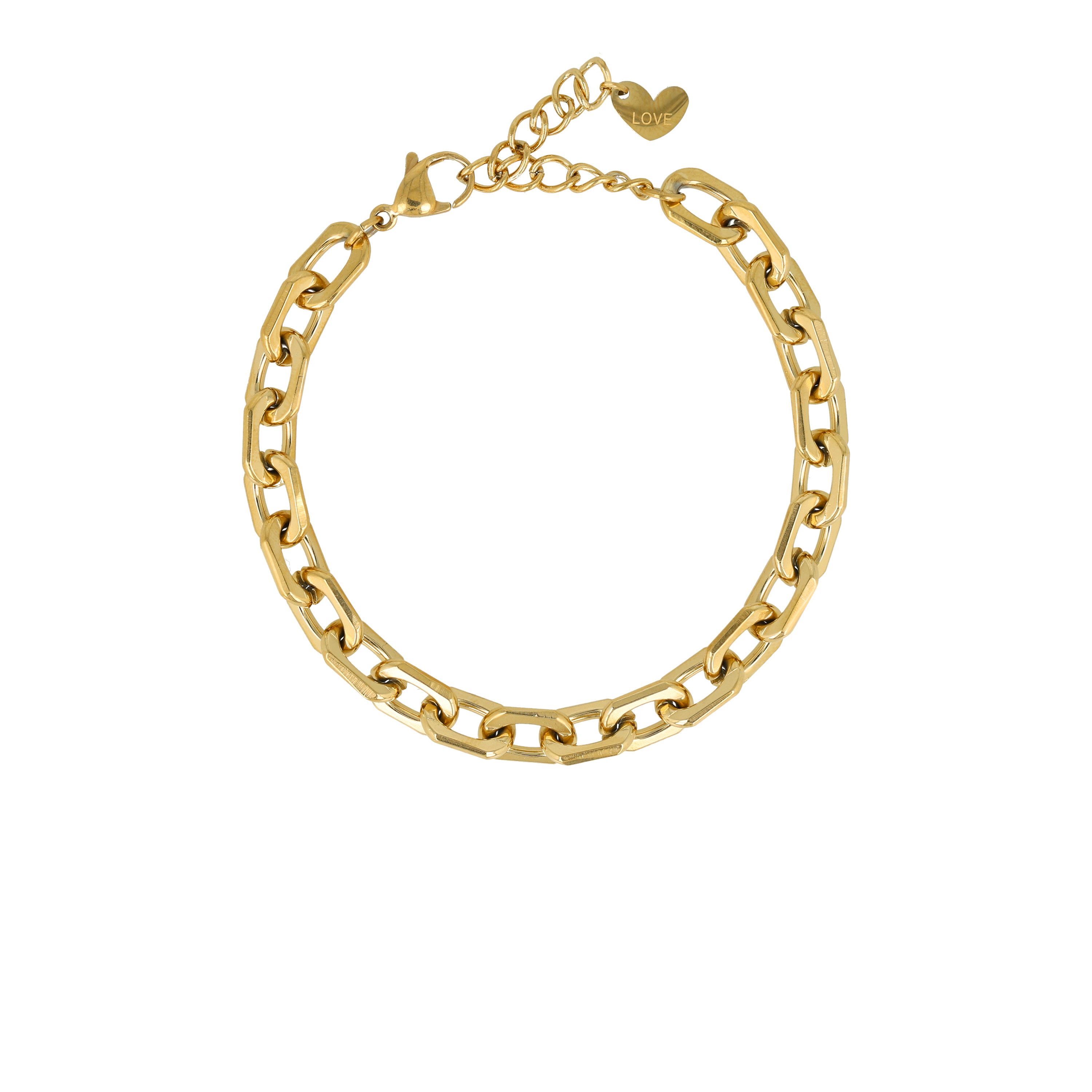 Schakelarmband goud, fijn detail, groots effect