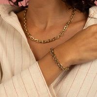 Schakelketting goud, minimalistisch, stijlvol en tijdloos - My Bendel