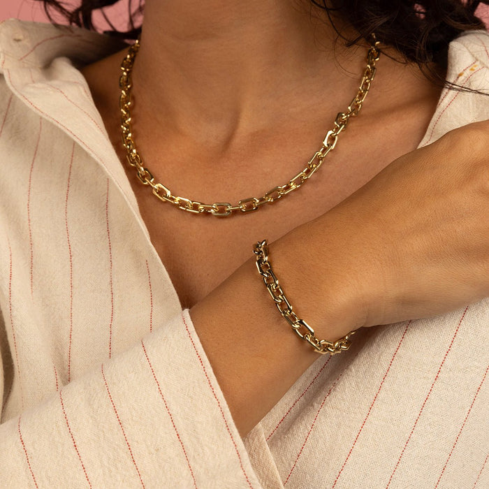 Schakelketting goud, minimalistisch, stijlvol en tijdloos - My Bendel