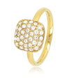 Gouden ring met zirkonia steentjes - My Bendel - My Bendel