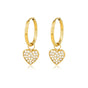 Gouden Oorringen met zirkonia hartjes - My Bendel - My Bendel