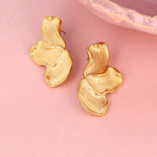 My Bendel gouden statement oorbellen – stainless steel met 14k gouden coating