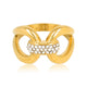 My Bendel gouden ring stainless steel – elegante ring met zirkonia - My Bendel