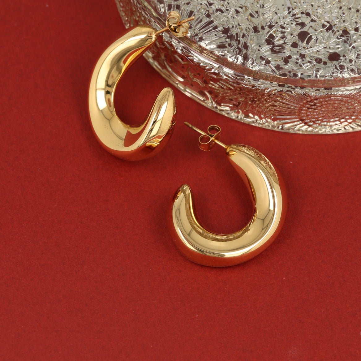 My Bendel gouden oorbellen stainless steel – elegante oorstekers - My Bendel