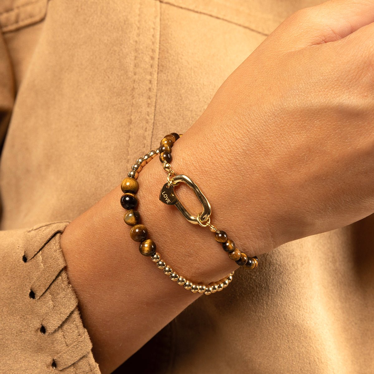 Echte edelsteen armband - Tiger Eye - My Bendel