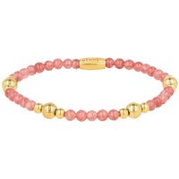 Berry Quartz armband – Stainless Steel 14k Goud