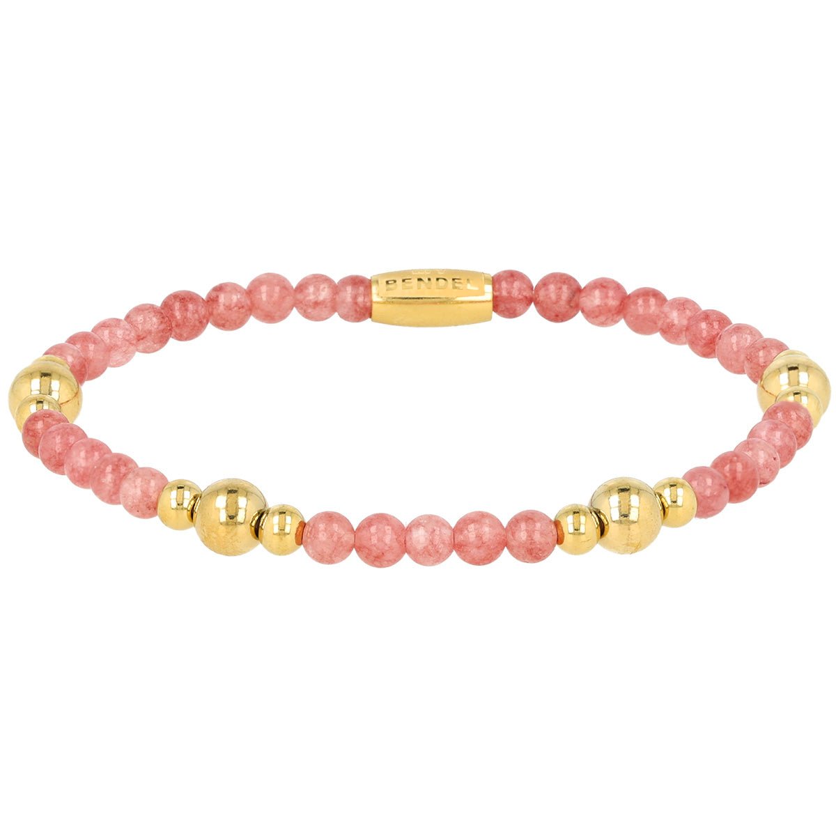 Berry Quartz armband – Stainless Steel 14k Goud - My Bendel