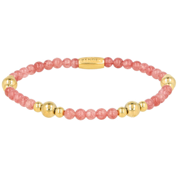 Berry Quartz armband – Stainless Steel 14k Goud