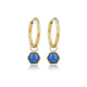 Oorringen met zeshoek Blue Aventurine hanger - My Bendel