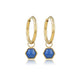 Oorringen met zeshoek Blue Aventurine hanger - My Bendel
