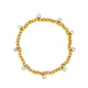 Stralende gouden kralenarmband met zirkonia