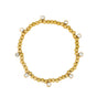 Stralende gouden kralenarmband met zirkonia