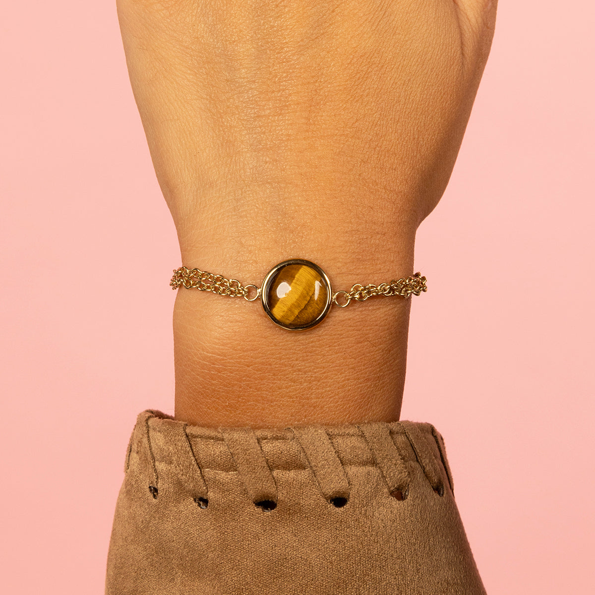 Tiger Eye dubbele armband - My Bendel