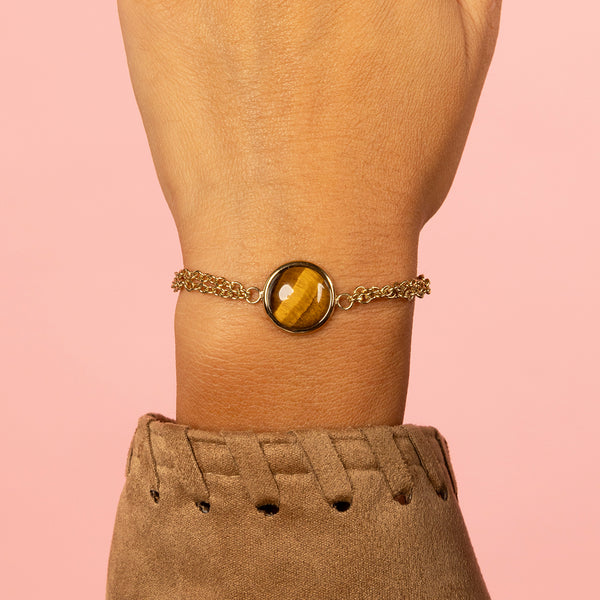 Tiger Eye dubbele armband - My Bendel