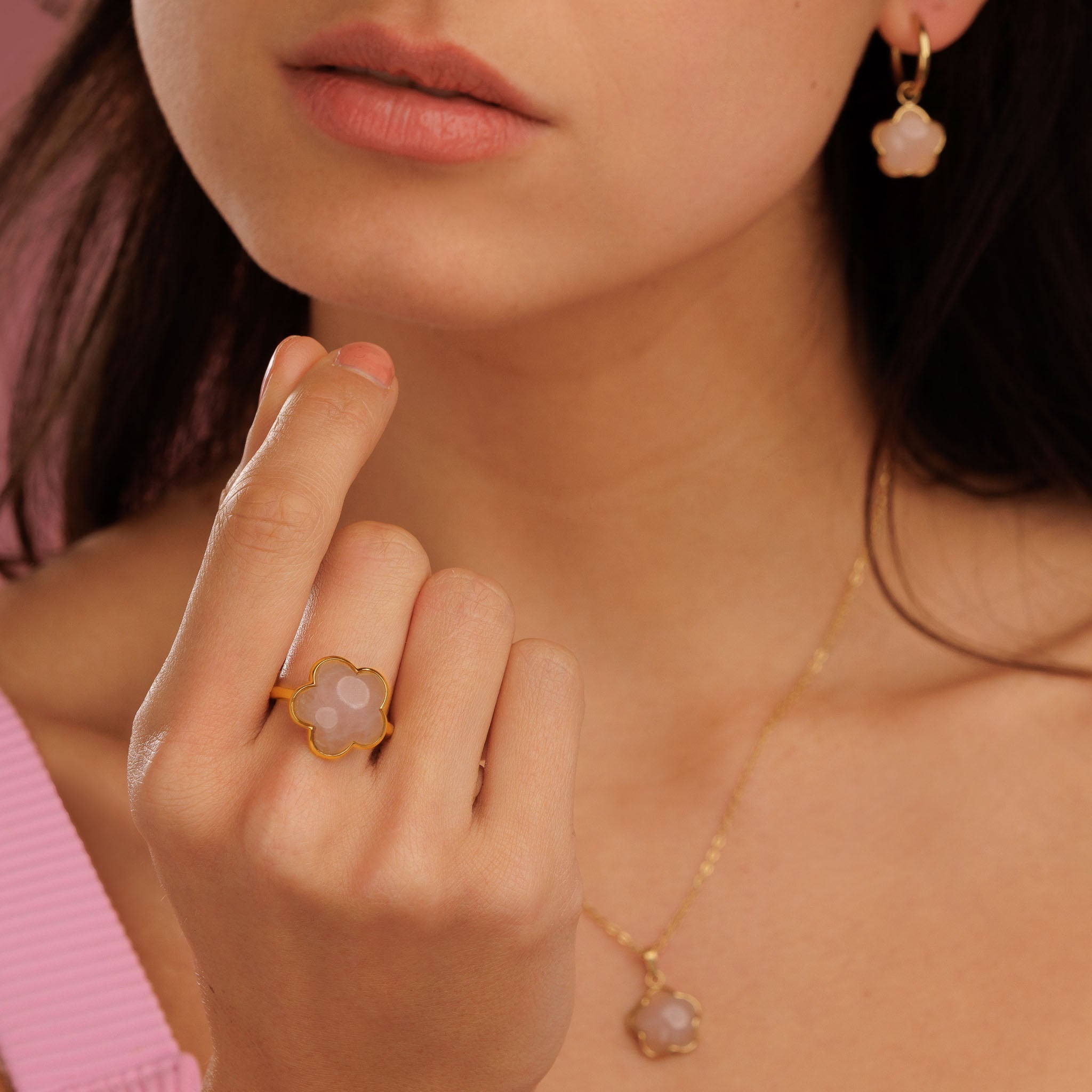Bloemen Ring • Rosenquarz