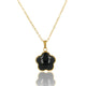 Necklace with Flower Pendant • Onyx