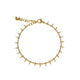 Delicate Charm Bracelet with Playful Rods - Gold-Colored & White