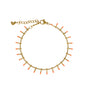 Delicate Charm Bracelet with Playful Rods - Gold-Colored & Orange