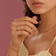 Goldener Ring - orange und grünes Epoxid - farbenfrohes Accessoire