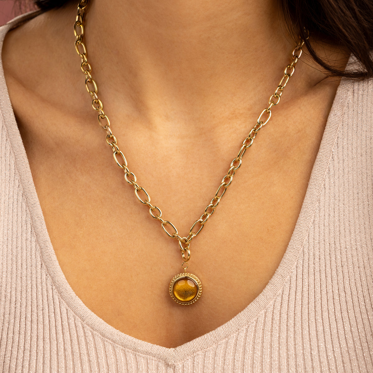 Large Citrine Charm • Luck & Energy