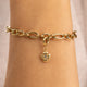 Gliederarmband mit Kleeblatt