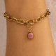 Armband met Rhodonite - Geboortesteen Juli