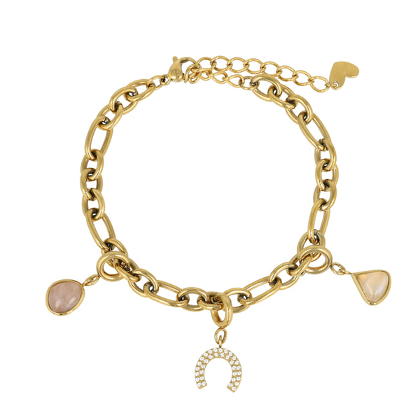 Schakelarmband met diverse bedels