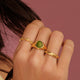 Geflochtener goldener Ring - Breiter Stapelring - Feines Muster