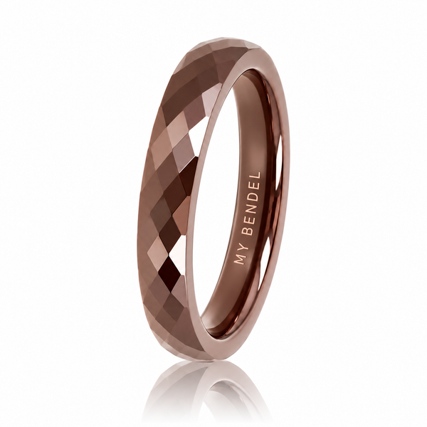 Keramieken Ring • Facet Geslepen • 3 mm • Bruin