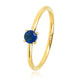 Zarter Ring mit kleinem Glasstein • Kobaltblau