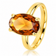 Ring with Oval Zirconia • Brown