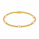 Armband mit facettierten ovalen Perlen • Champagner