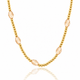 Necklace with Faceted Oval Beads • Champagne