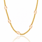 Necklace with Faceted Oval Beads • Champagne