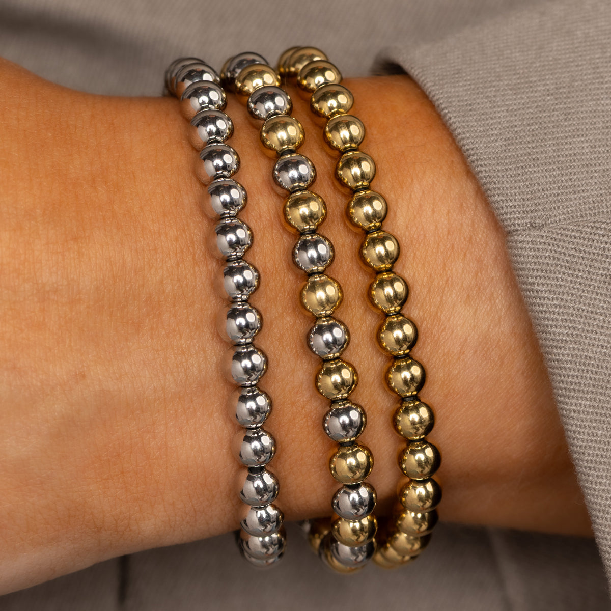 Armband-Set • Gold, Bicolor und silberfarbenes Armband