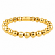 Elastic Beaded Bracelet • 6 mm • Gold