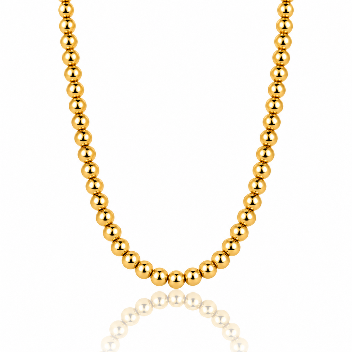 Beaded necklace • 40 cm • Gold