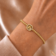 Armband met Vierkante Glassteen & Zirkonia • Smoky Topaz