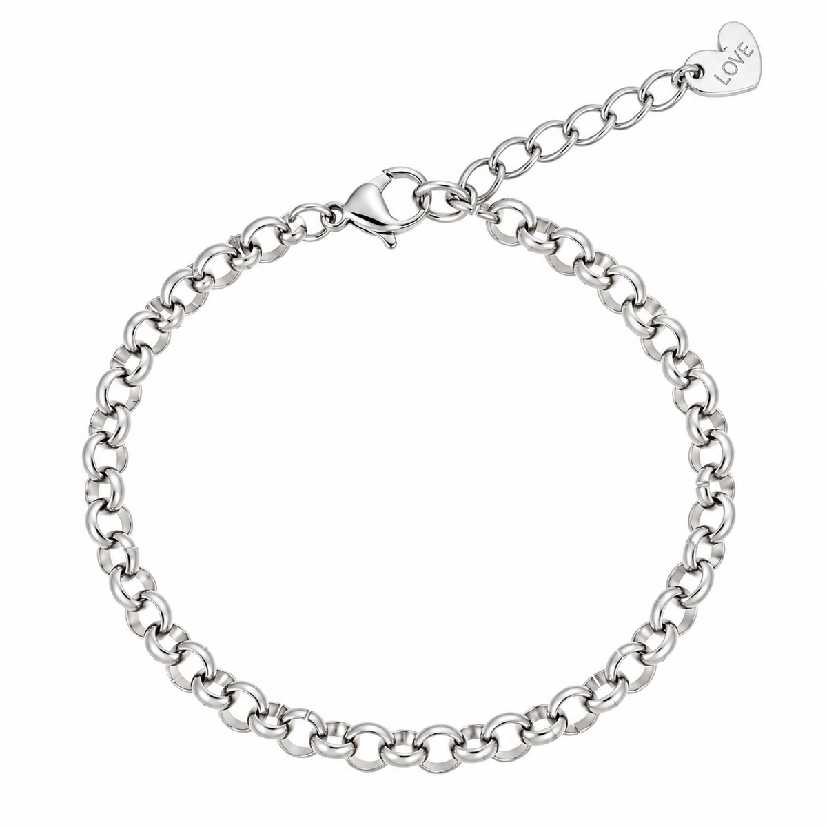 Gliederarmband • 17 cm • Silber