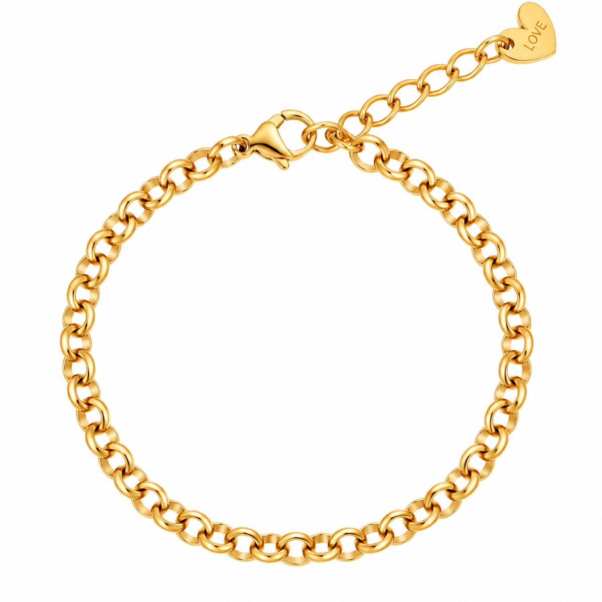 Link Bracelet • 17 cm • Gold
