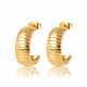 Statement Oorbellen met Ribbels