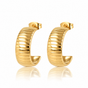 Statement Oorbellen met Ribbels