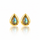 Druppel Studs met Edelsteen • Labradoriet