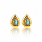 Druppel Studs met Edelsteen • Labradoriet