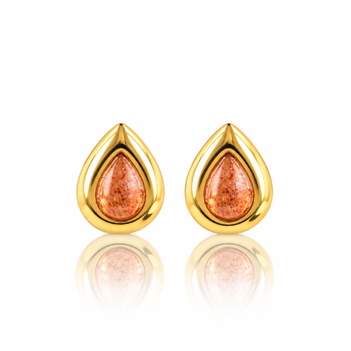 Druppel Studs met Edelsteen • Berry Quartz
