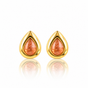 Druppel Studs met Edelsteen • Berry Quartz