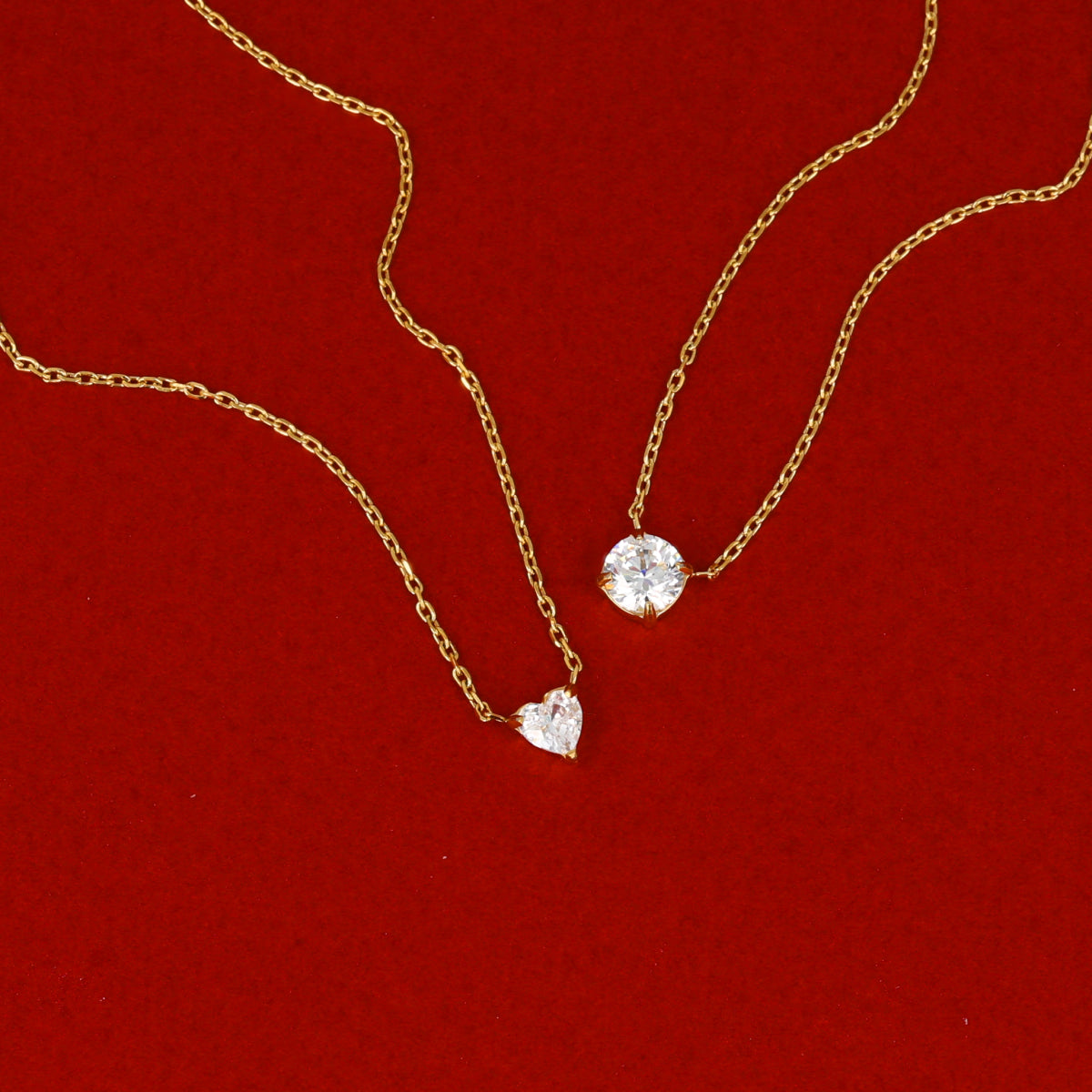 Kette mit Zirkonia-Herz • Gold