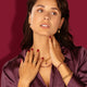 Ring met Ovale Edelsteen en Ribbelrand • Berry Quartz